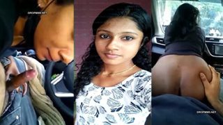 Tamil Mallu Couple Blowjob – Riding Sex in Car